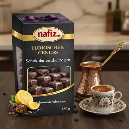 Schokoladenüberzogene Lokum